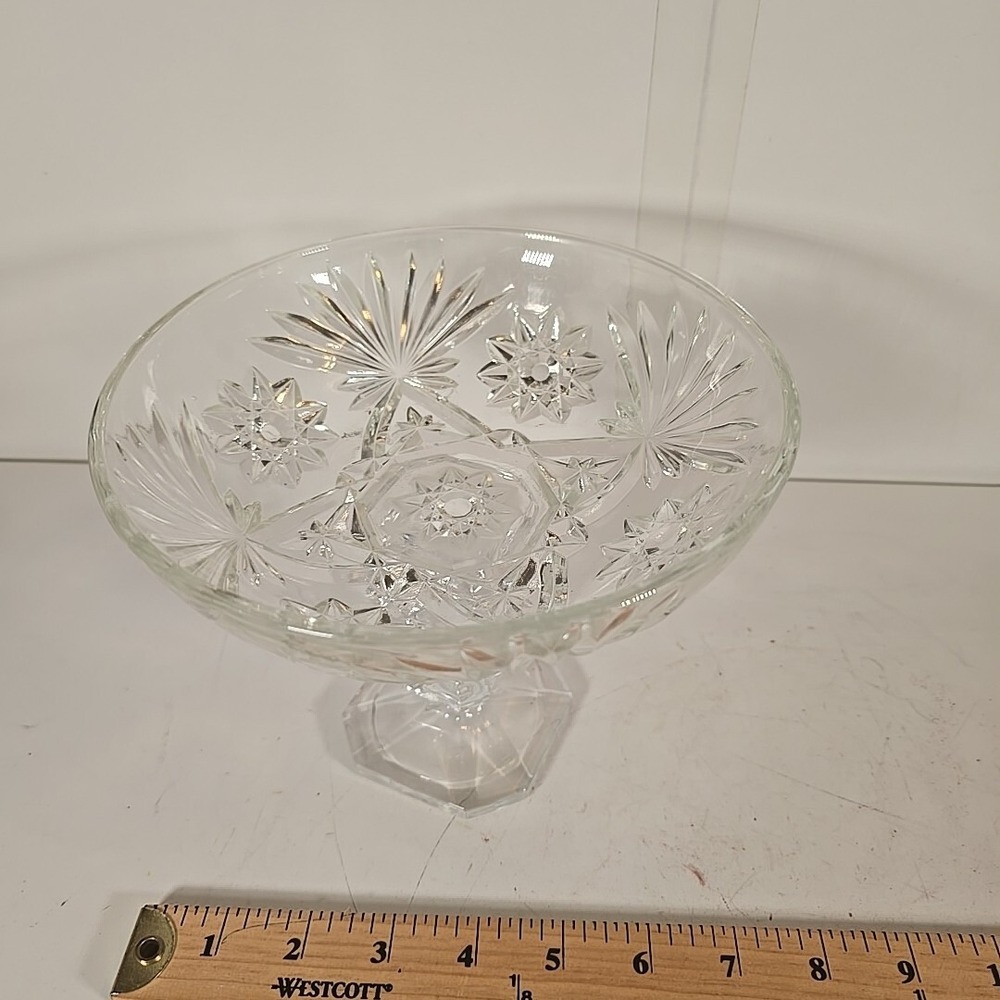 Star Of David Cut Glass Candy Dish